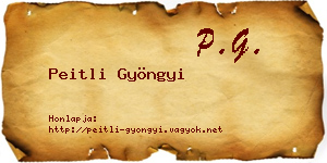 Peitli Gyöngyi névjegykártya