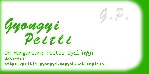 gyongyi peitli business card